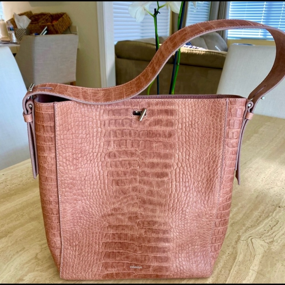 Mlouye Pink Croc Tote Bag